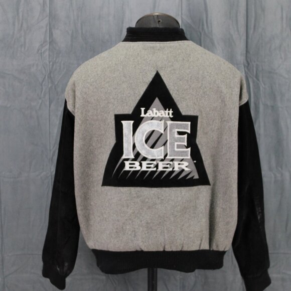 Vintage Beer Jacket - Labatt Ice Letterman Jacket - Men's Large - Picture 7 of 9